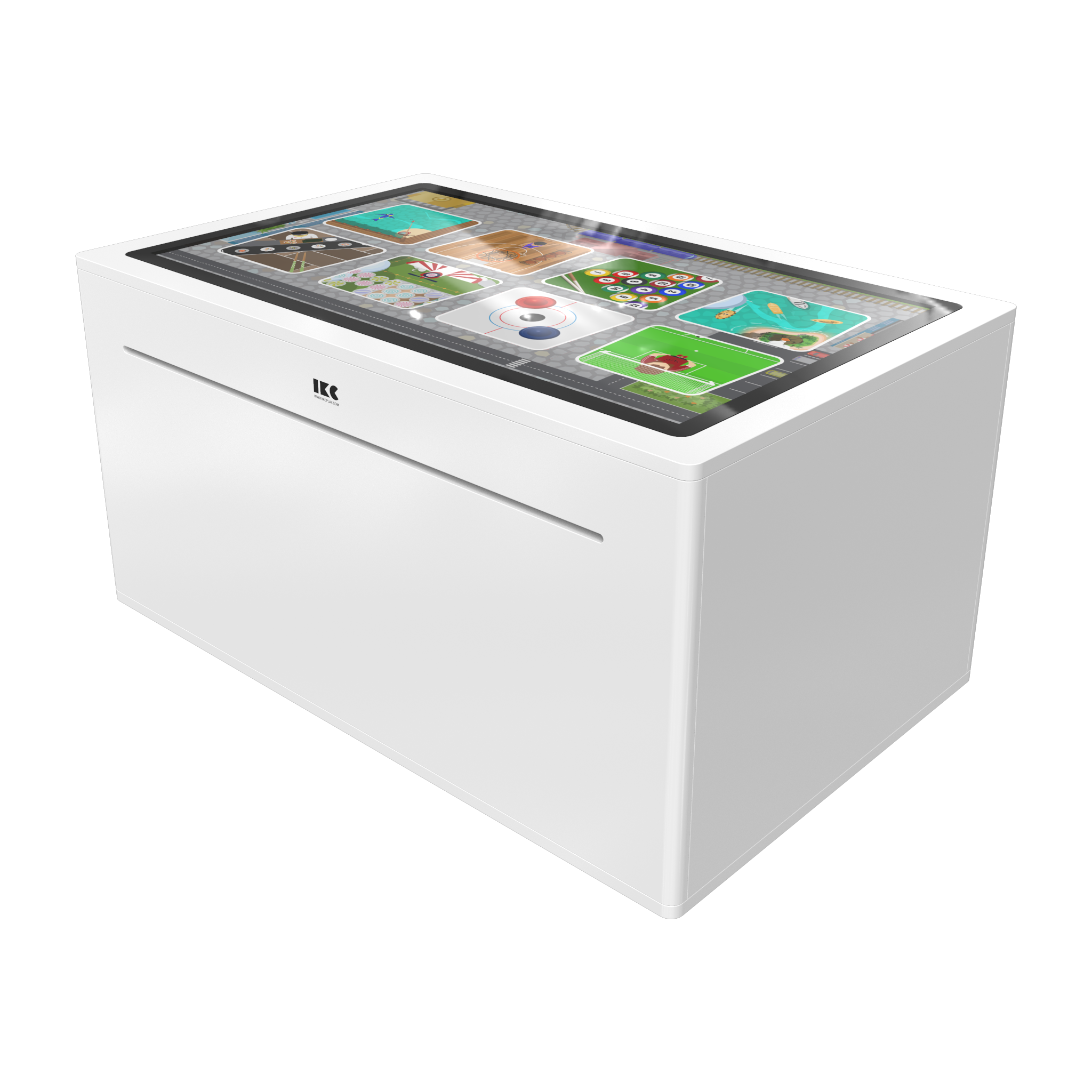 Op deze afbeelding staat een interactief speelsysteem Delta 43 inch touchtable