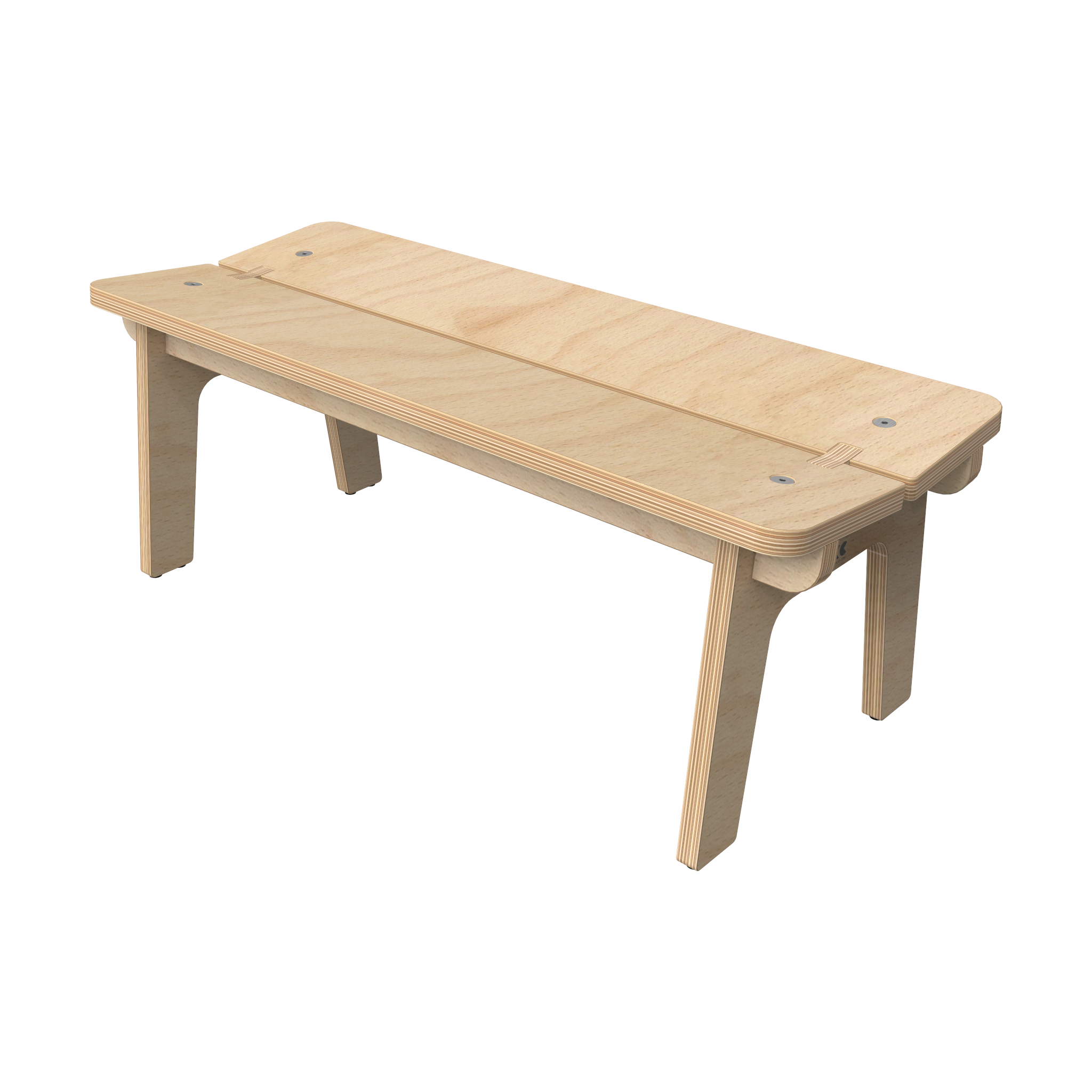 Houten bankje voor kinderen zonder rugleuning | IKC kindermeubels