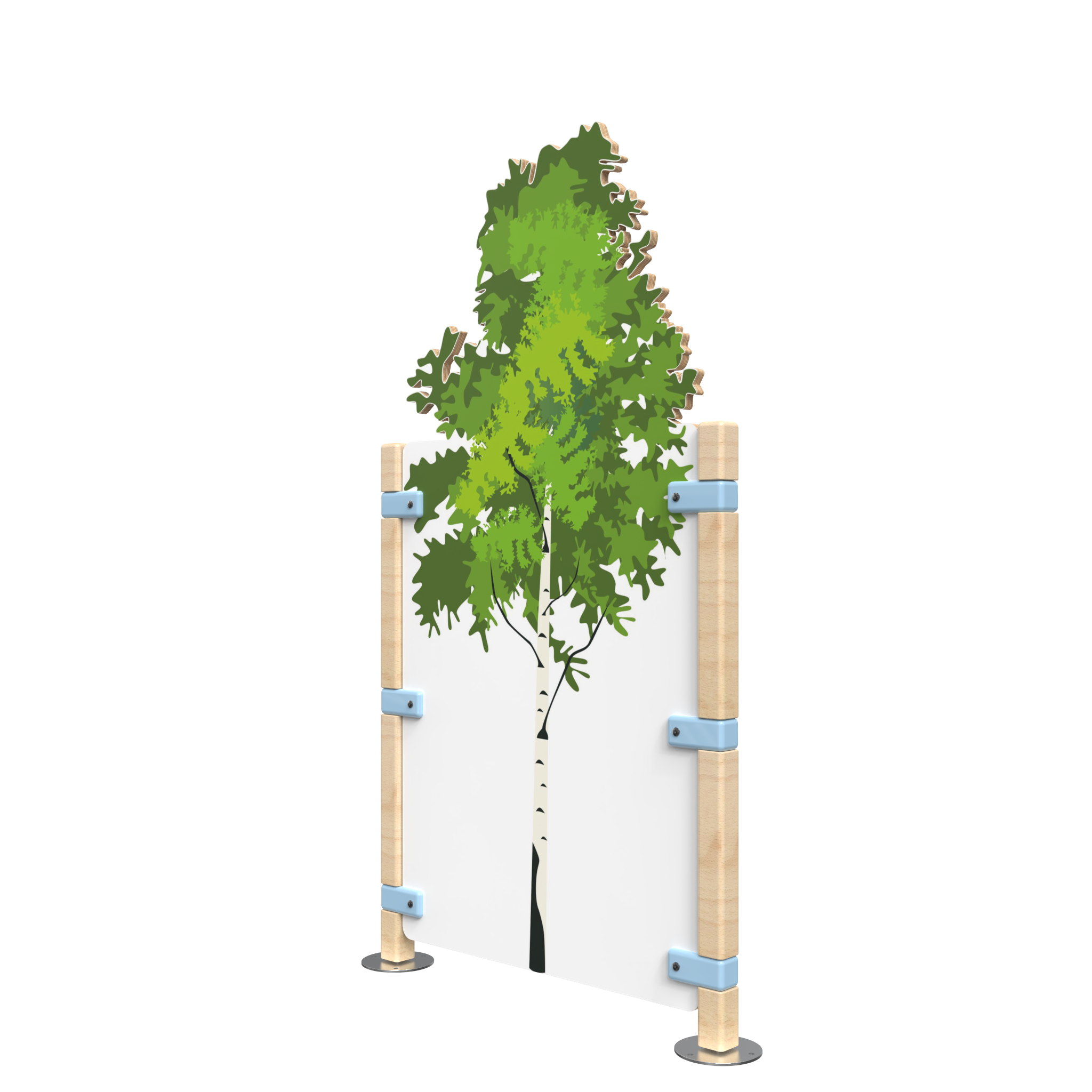 Hekwerk voor een speelhoek voor kinderen met een boom | IKC Hekwerken