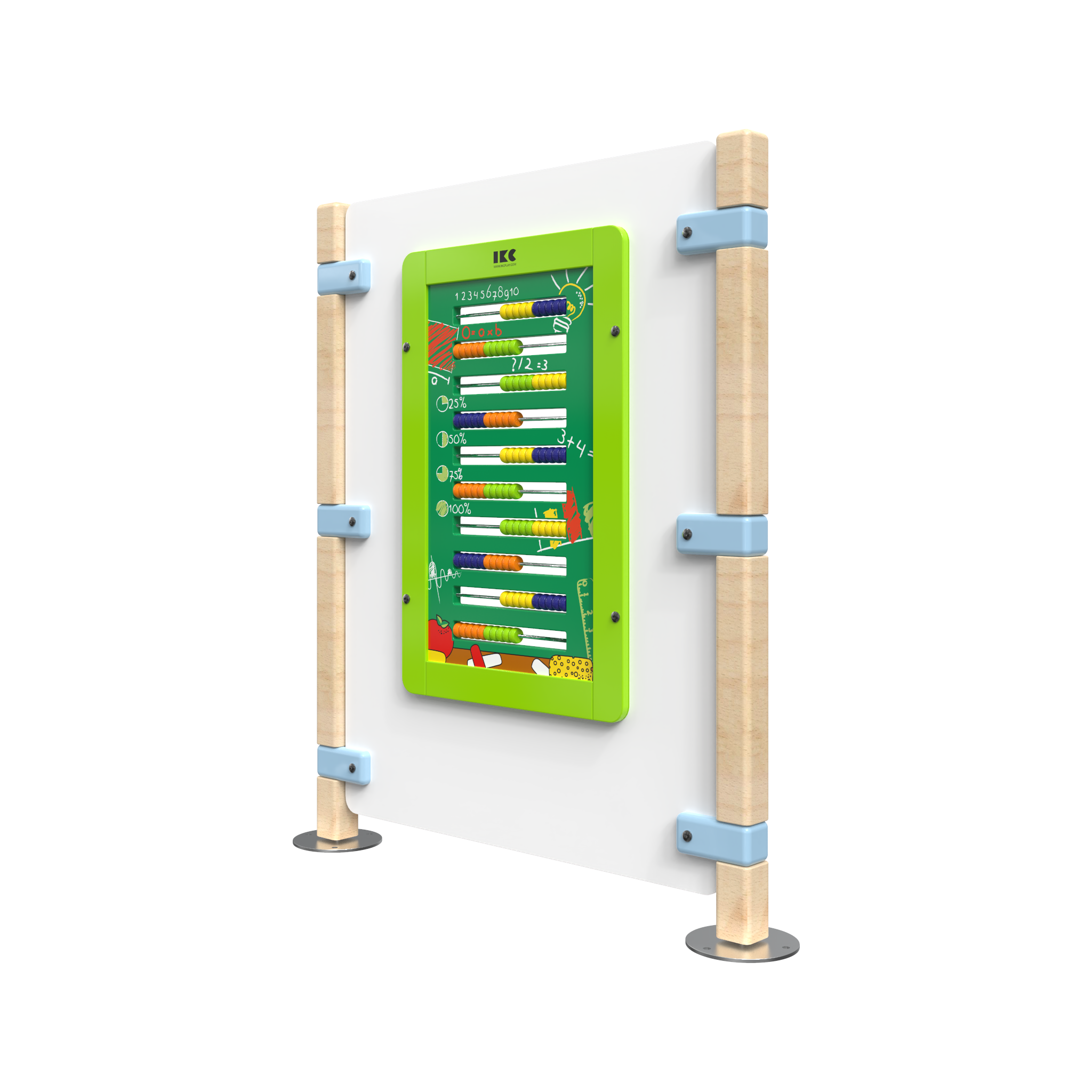 Hekwerk voor een kinderhoek met een wandspel | IKC hekwerken