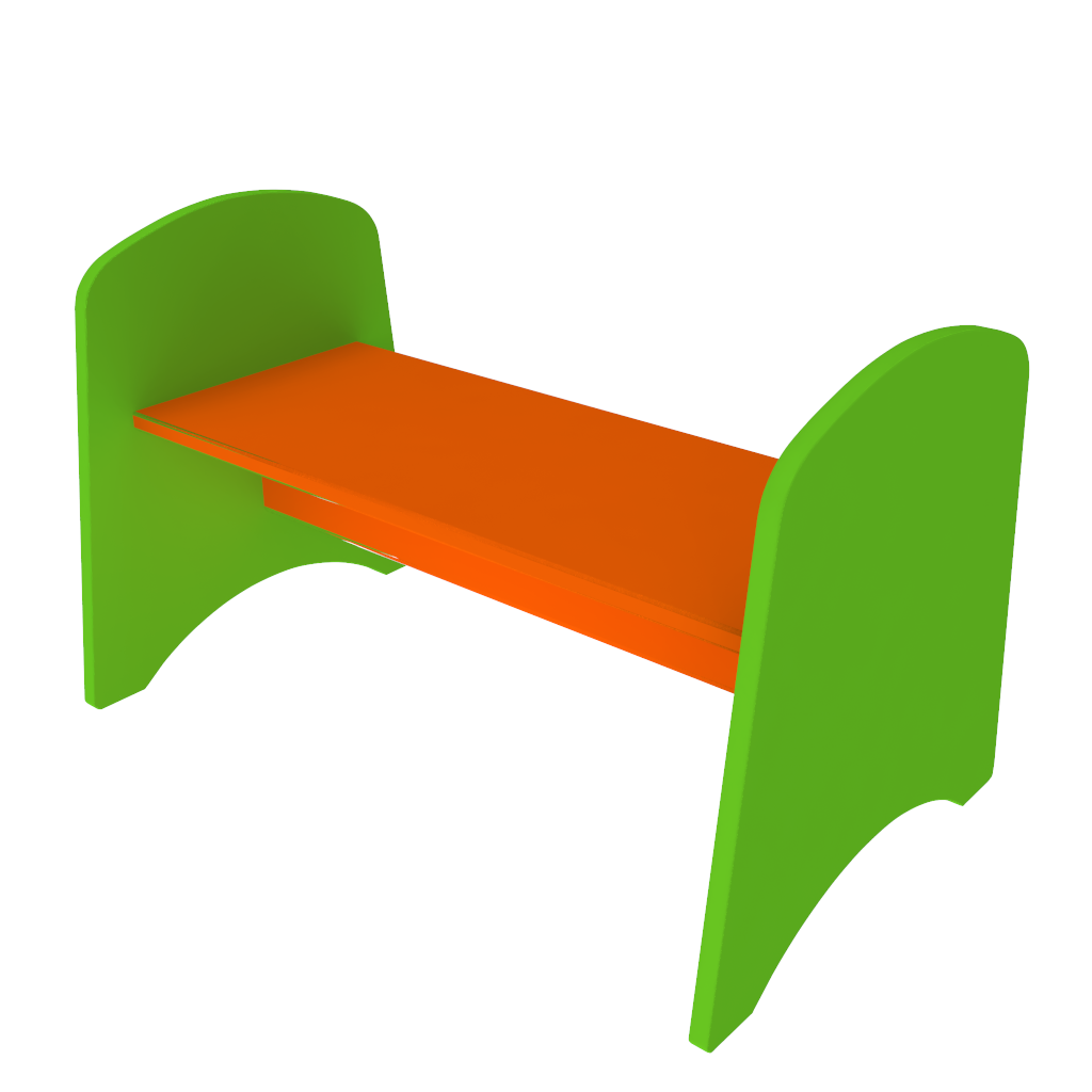 Zitbankje voor meerdere kinderen voor in de Kinderhoek of wachtruimte | IKC Kindermeubels