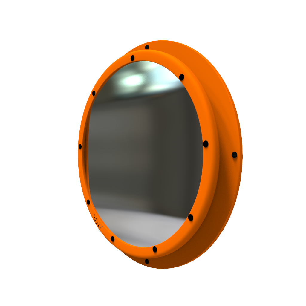 Draaiende lachspiegel voor aan de wand | IKC wandspellen muurspellen