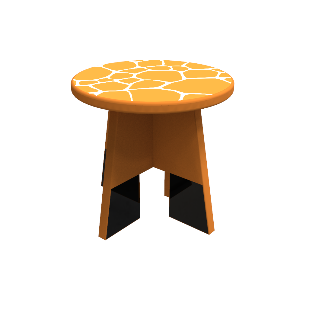 Houten stoel voor kinderen in een kinderhoek of wachtkamer met een dieren thema met giraffe uitstraling | IKC kindermeubels