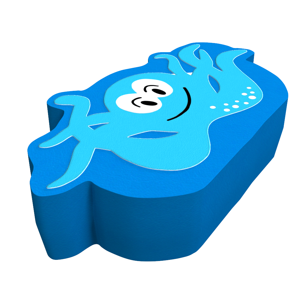 Een zacht handgemaakt zitkussen voor kinderen voor een thema kinderhoek zee dieren | IKC Softplay