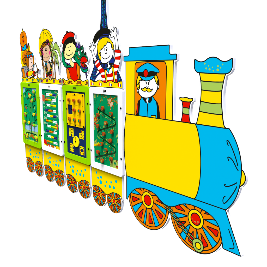speelsysteem in het trein thema voor meerdere speelelementen | IKC speelsystemen voor kinderen