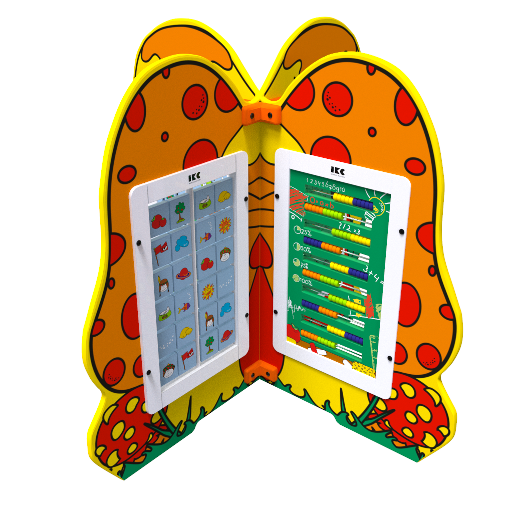 speelsysteem in de vorm van een paddenstoel in een bos thema voor meerdere speelelementen | IKC speelsystemen