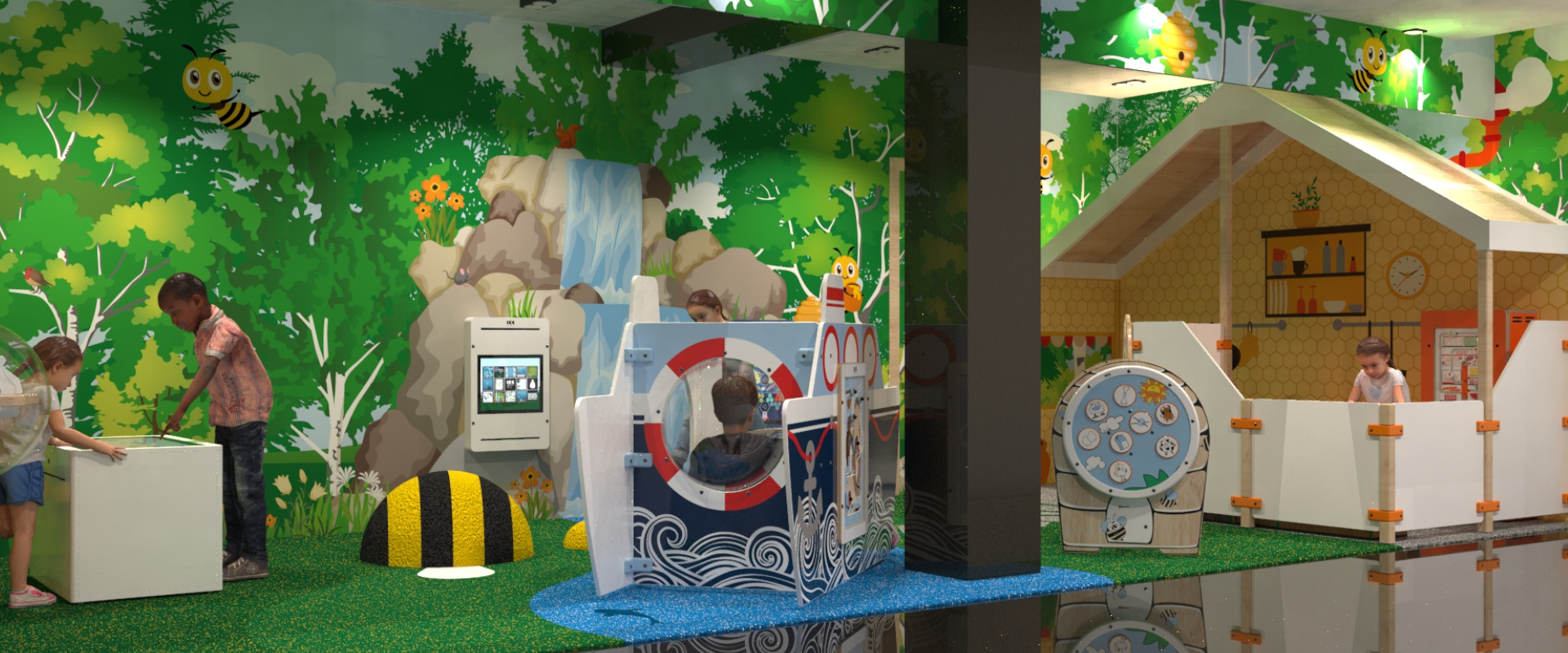 kinderhoek in de horeca bij een pannenkoekenrestaurant