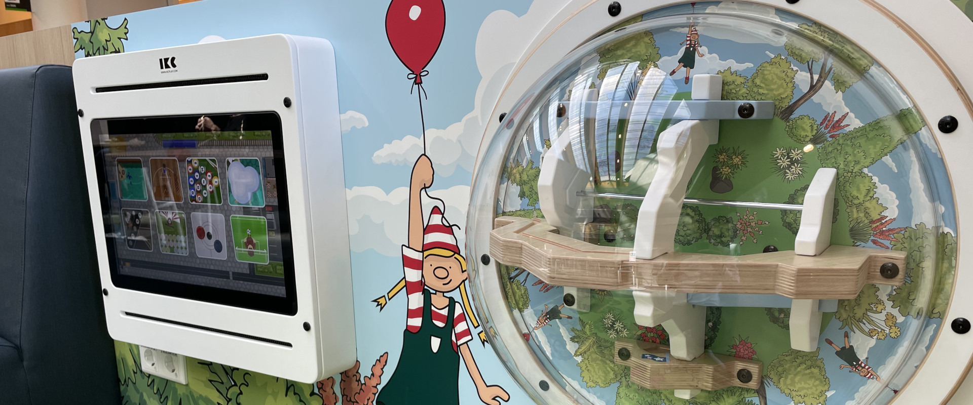 kinderhoek in ziekenhuis in de huisstijl