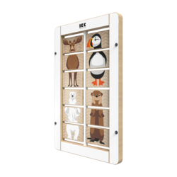 Op deze afbeelding staat wandspel Animal fusion uit de IKC wandspellen collectie