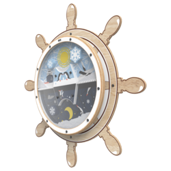 Een wandplaat met de uitstraling van een stuurwiel voor uw kinderhoek | IKC Speelsystemen