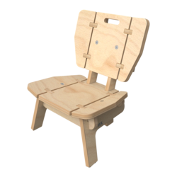 Houten lounge stoel voor kinderen | IKC Kindermeubels