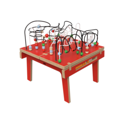 Rode houten kralentafel voor kinderen | IKC Kindermeubels