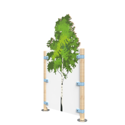 Hekwerk voor een speelhoek voor kinderen met een boom | IKC Hekwerken