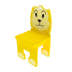 Houten zitmeubel voor kinderen voor in een dieren thema kinderhoek of wachtruimte in de vorm van een konijn | IKC kindermeubels